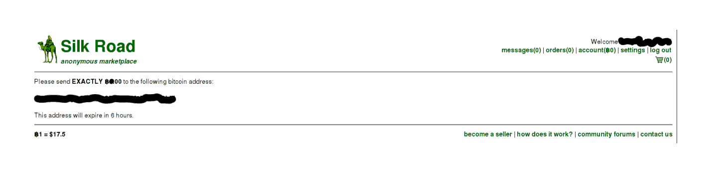 SR deposit instructions: send bitcoins to this address etc