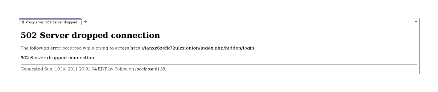2011 server error example