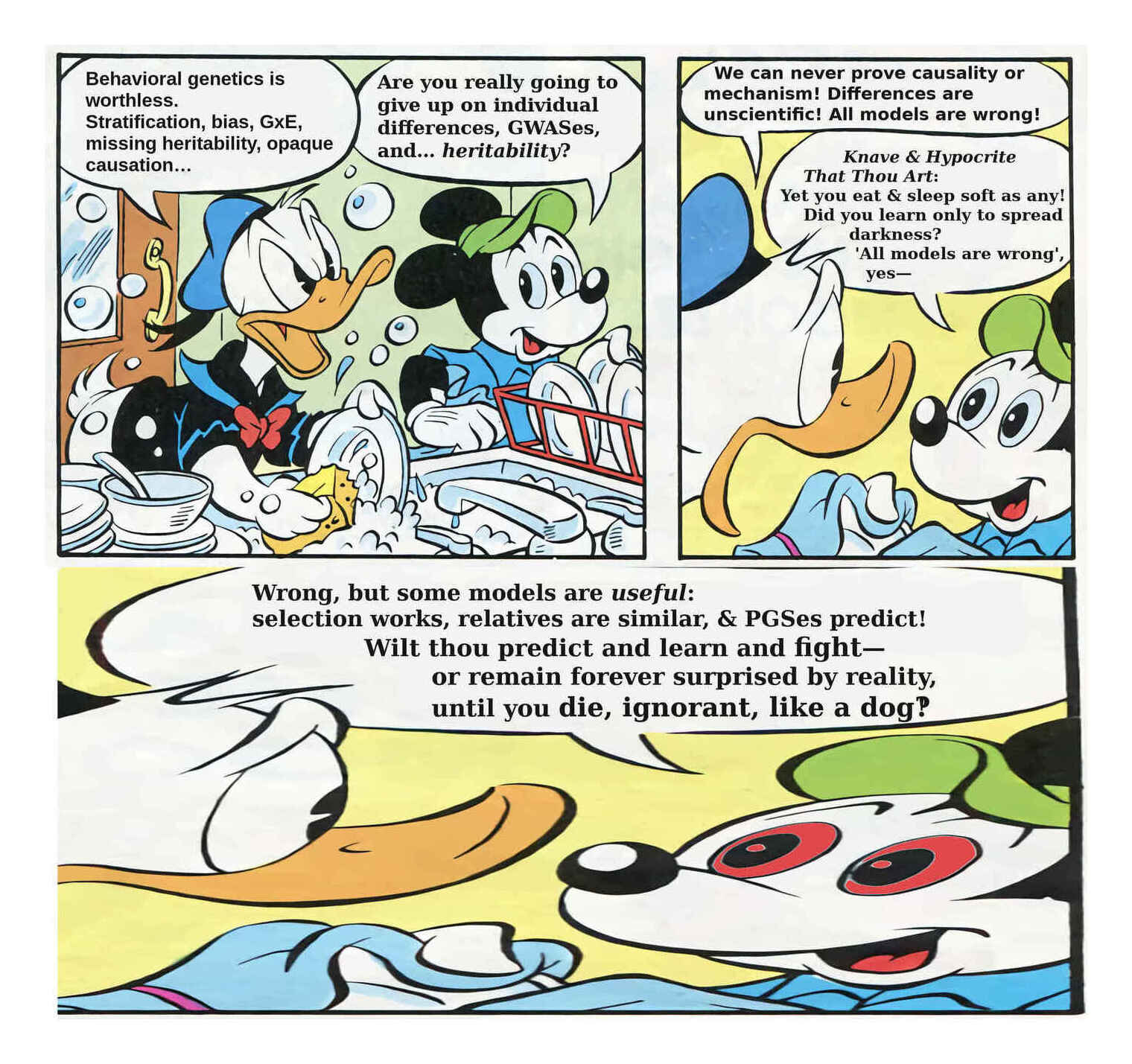 Pragmatism vs selective skepticism.