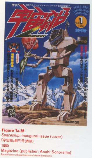 Caption right top: · Figure 1a.36 · Spaceship, inaugural issue (cover) · 1980 · Magazine (publisher: Asahi Sonorama)