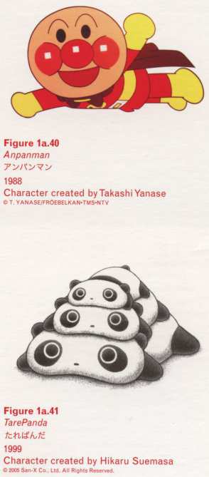 Caption right middle: <span class=separator-inline>•</span> Figure 1a.40 <span class=separator-inline>•</span> Anpanman <span class=separator-inline>•</span> 198837ya <span class=separator-inline>•</span> Character created by Takashi Yanase <span class=separator-inline>•</span> Caption right bottom: <span class=separator-inline>•</span> Figure 1a.41 <span class=separator-inline>•</span> TarePanda <span class=separator-inline>•</span> 199926ya <span class=separator-inline>•</span> Character created by Hikaru Suemasa