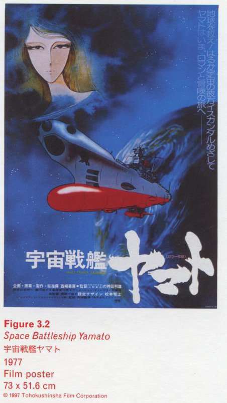 Caption right: Space Battleship Yamato, 197748ya, Film poster, 73