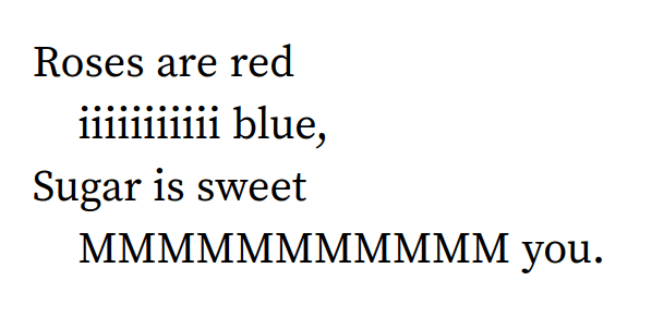 'Proportional fonts in <code>pre</code> tags do not preserve WYSIWYG whitespace or vertical alignment', Gwern 2026