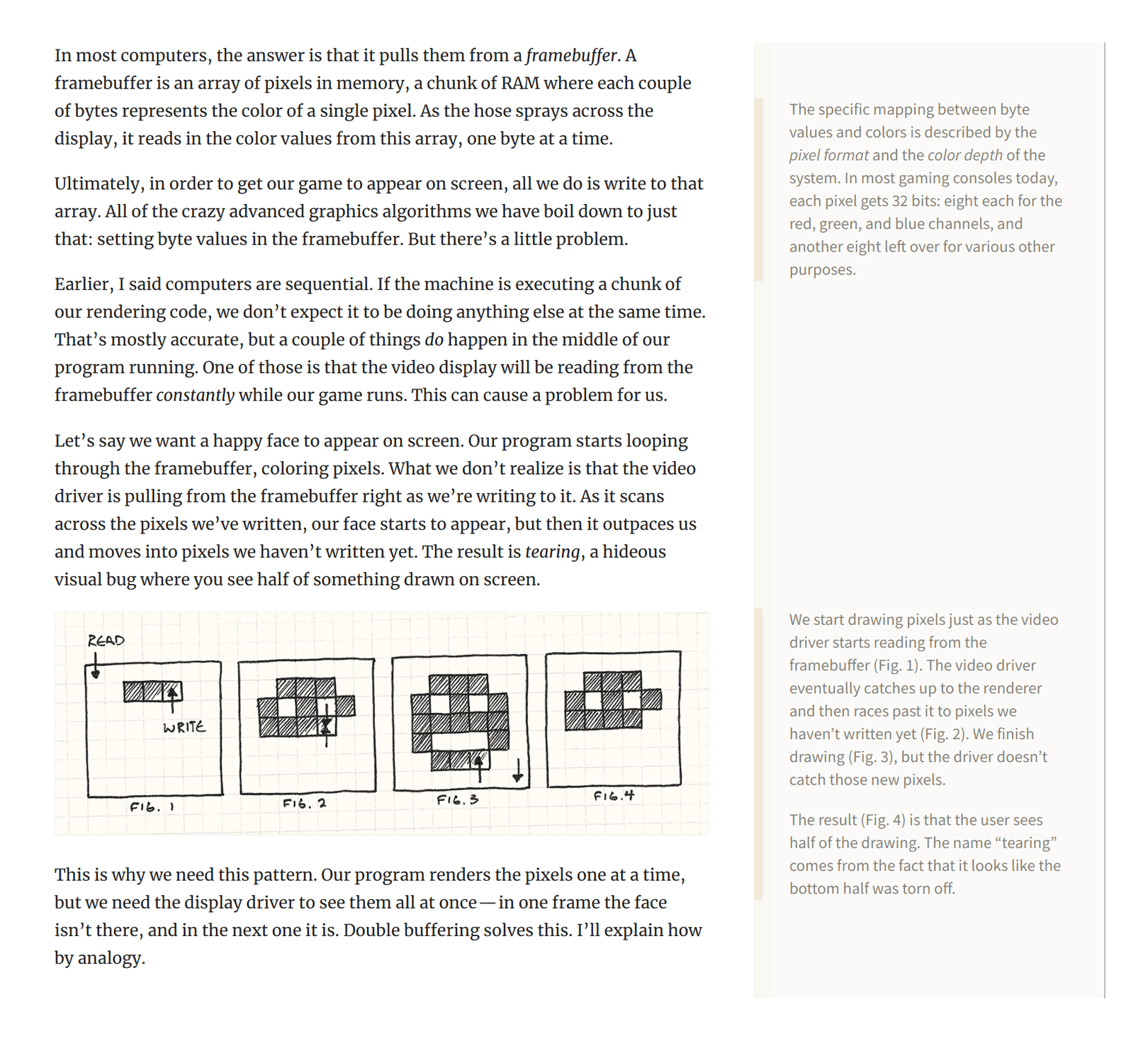 Game Programming Patterns, desktop sidenotes