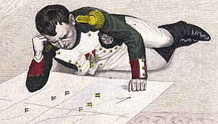 Napoleon reading a map